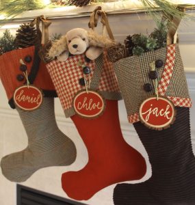 Christmas Stockings in Mocha with Cayenne