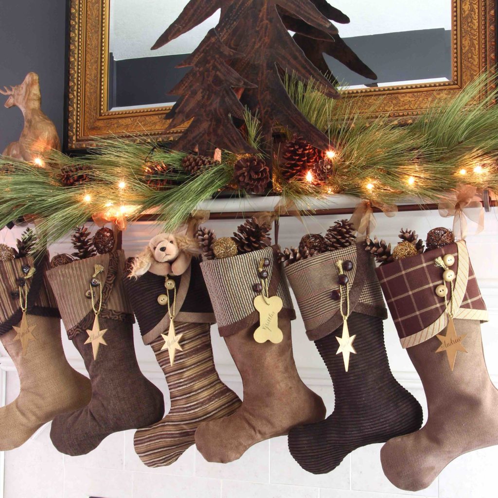 Brown Christmas Stockings