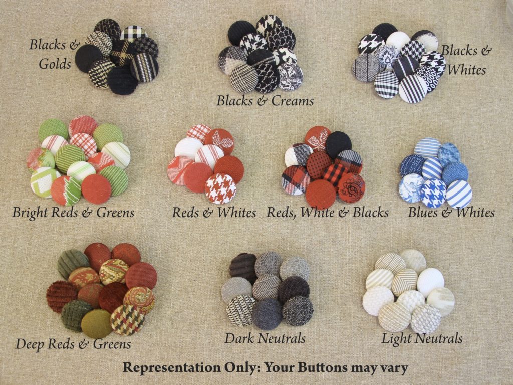 Color choices for buttons are shown on linen