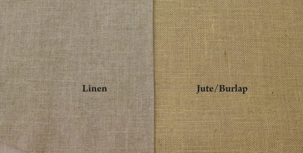 Linen vs. Burlap Closeup