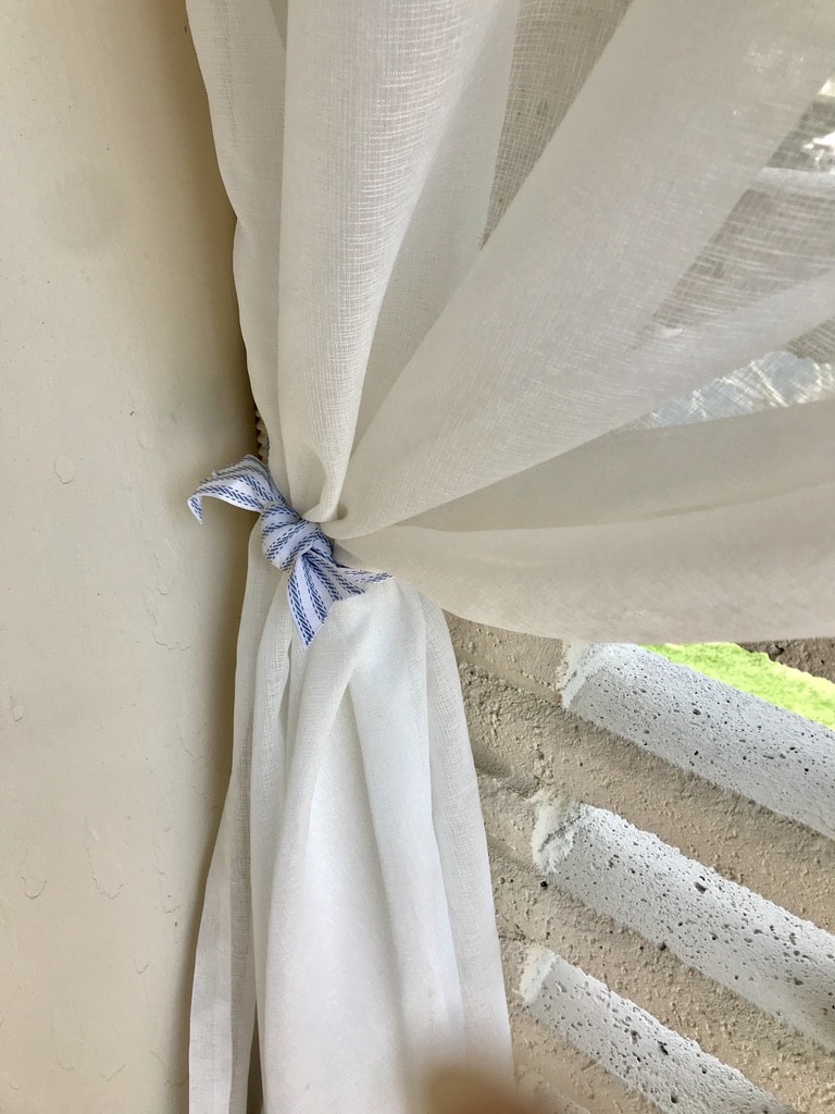 How to Hang Outdoor Sheer Curtains - South House Designs