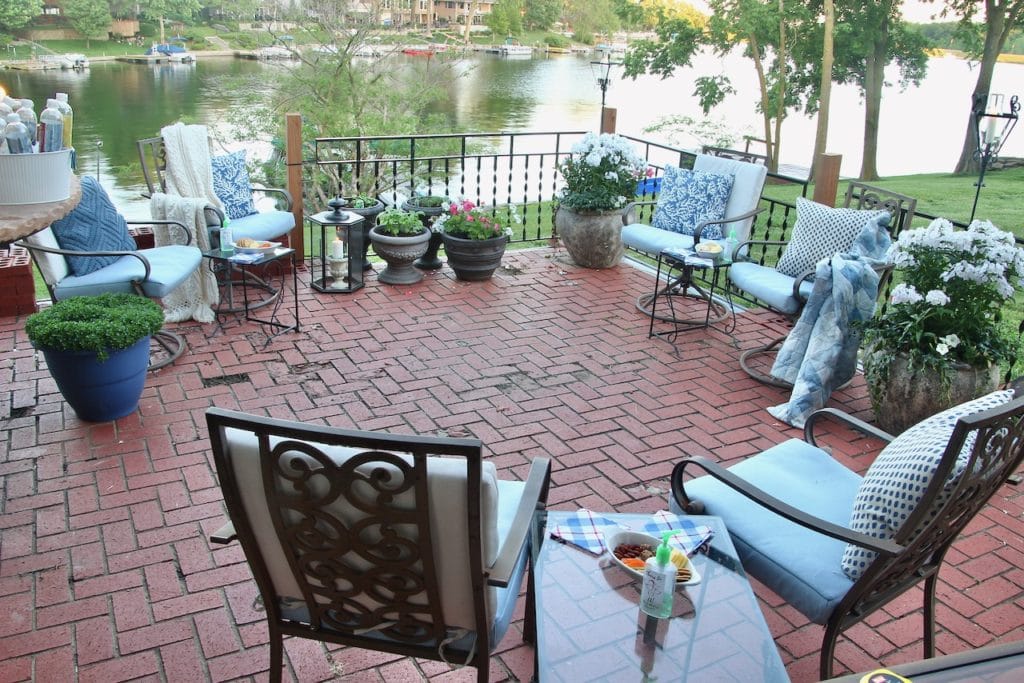 Patio set-up to host a safe get together after sheltering in place