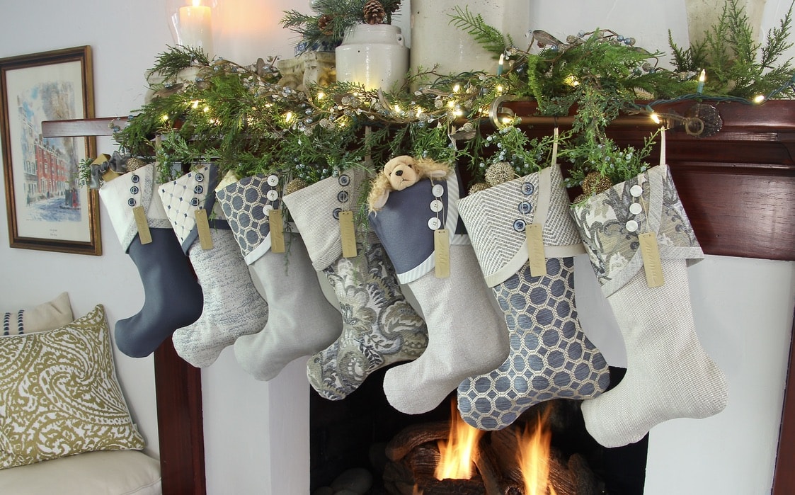 Seven Starry Night Christmas Stockings