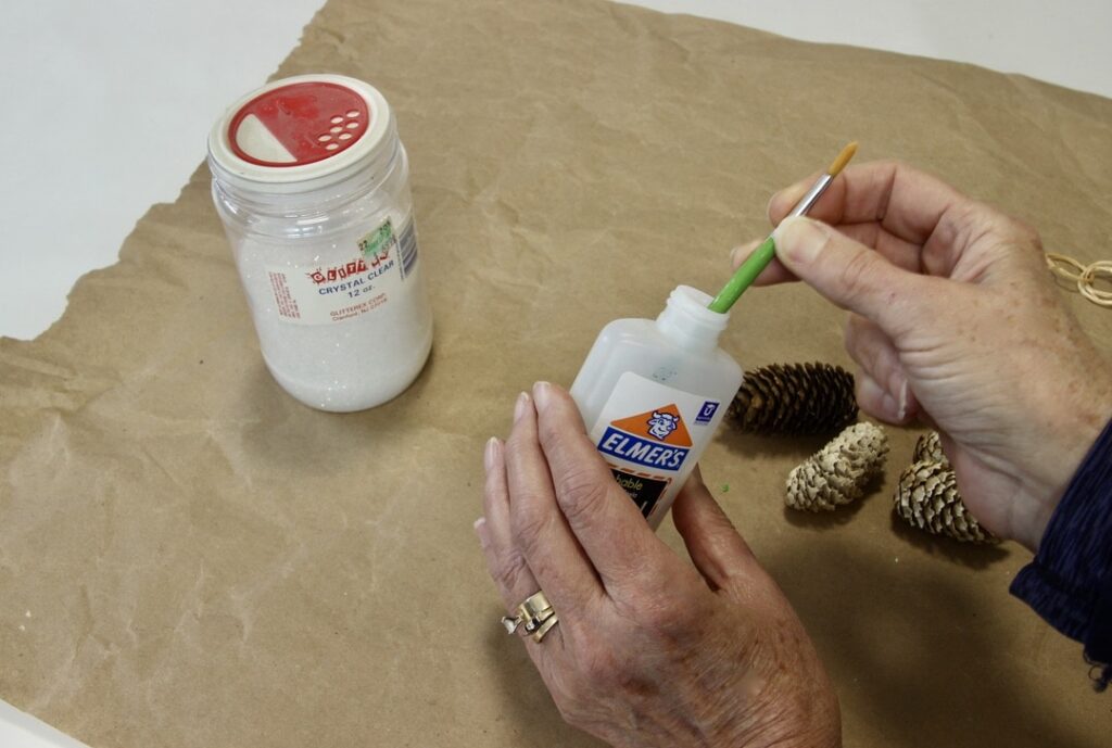 Diluting the glue in an old plastic glue bottle