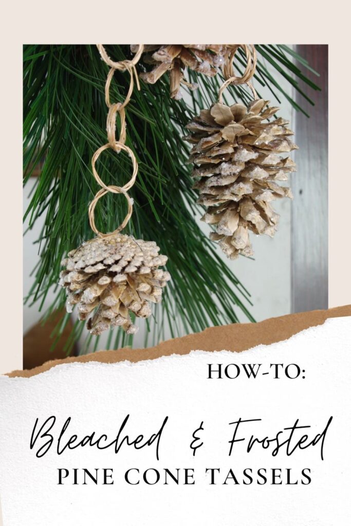 Bleached and Frosted Pinecone Tassels - South House Designs