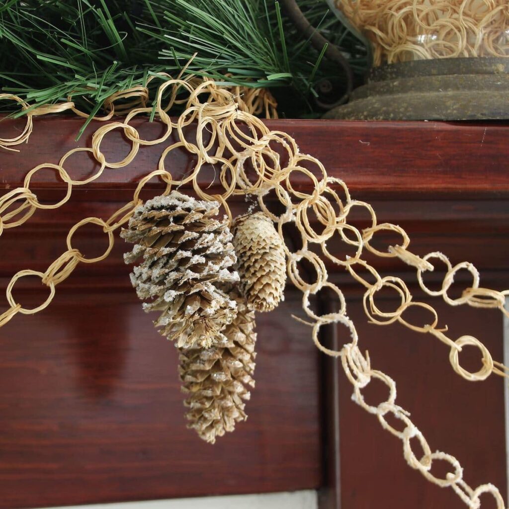 Bleached and Frosted Pinecone Tassels - South House Designs