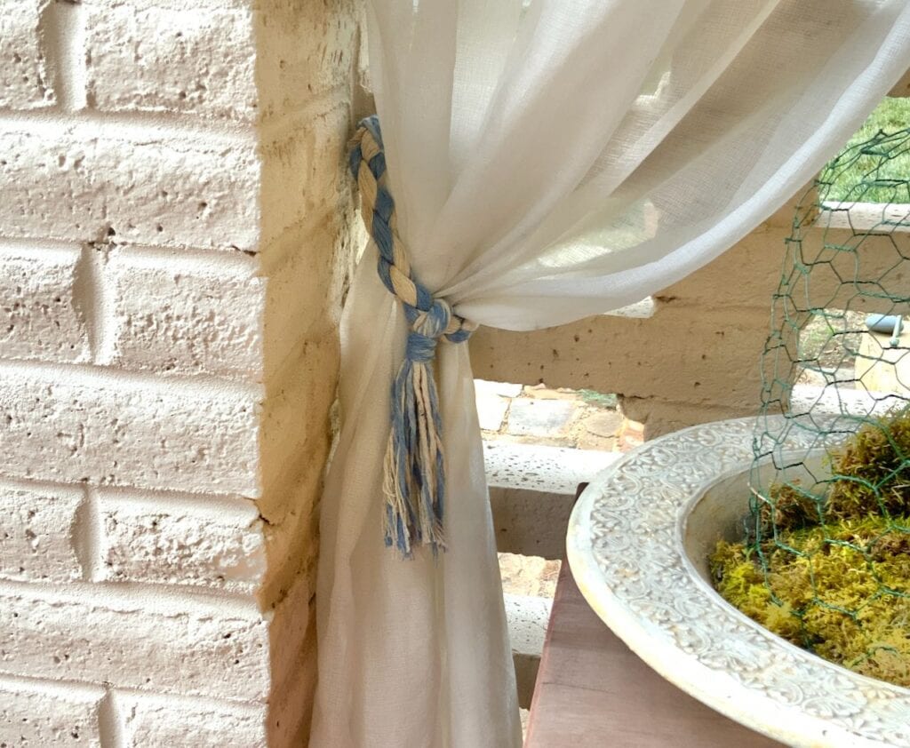 How to Hang Outdoor Sheer Curtains the Easy Way - South House Designs