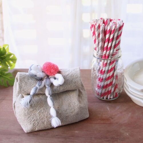 Washed Linen Party Favor Bags