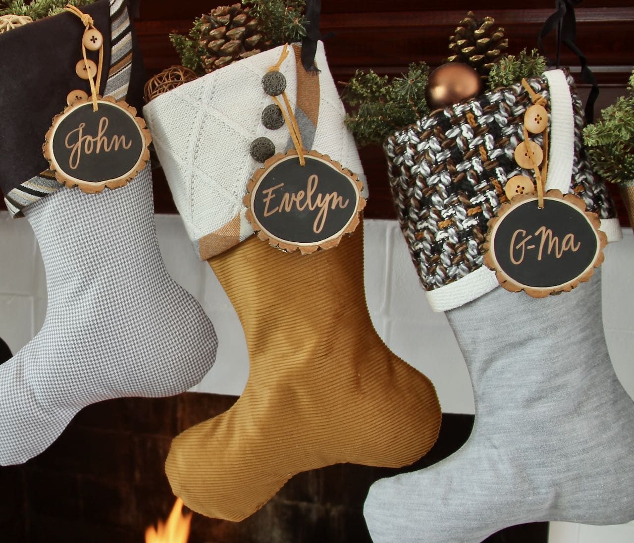 Cozy Copper Christmas Stockings