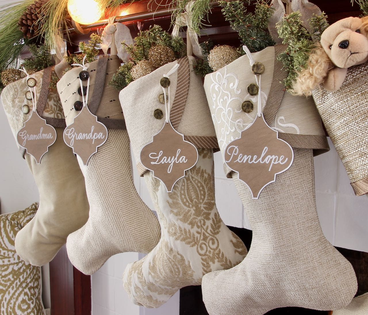 Elegant Neutral Christmas Stockings