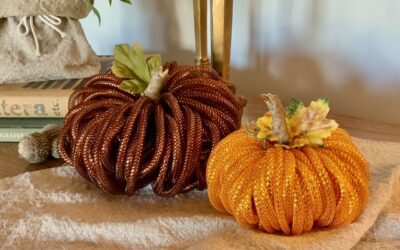 Easy Pumpkin Decorations – From Mesh Tubing