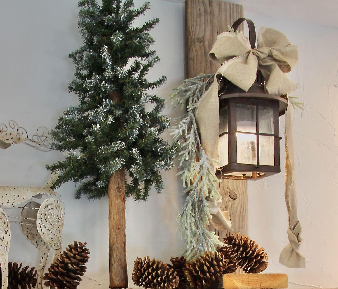 DIY Vintage Lanterns for Mantel Christmas Decor - South House Designs