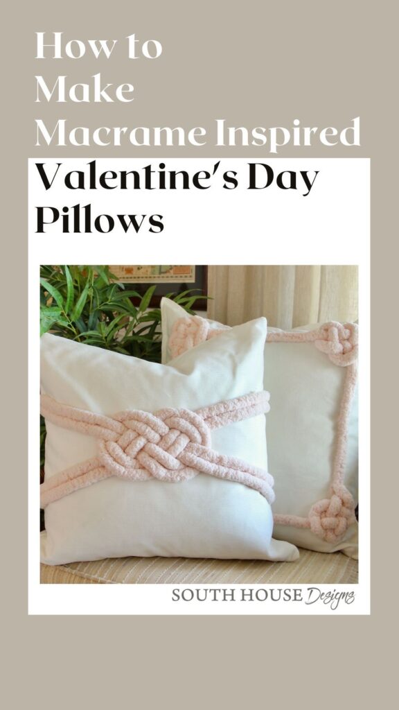 Pinterest Pin of Valentines Day Pillows