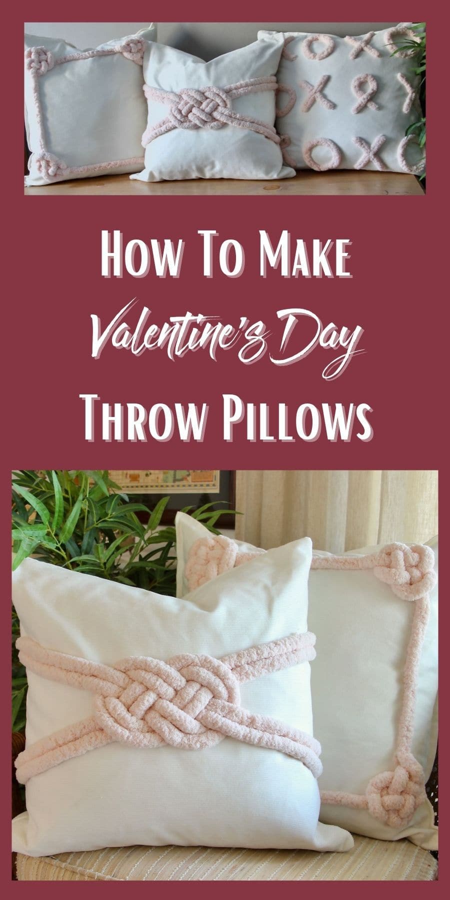 How to Make Cozy, Cute, Valentine Pillows South House Designs