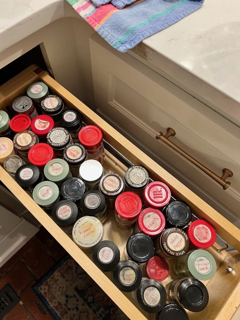 Spice Drawer Organization and Spice Labels - BREPURPOSED