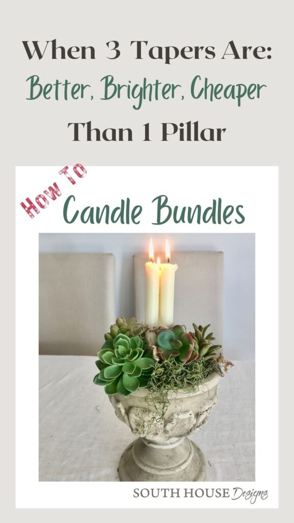 How To Turn Taper Candles into 3-Wick Decorative Candles - South House  Designs