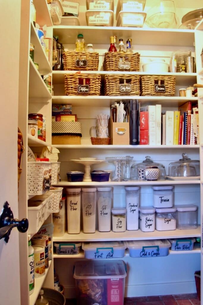 Full height view of the walk in pantry after its makeover