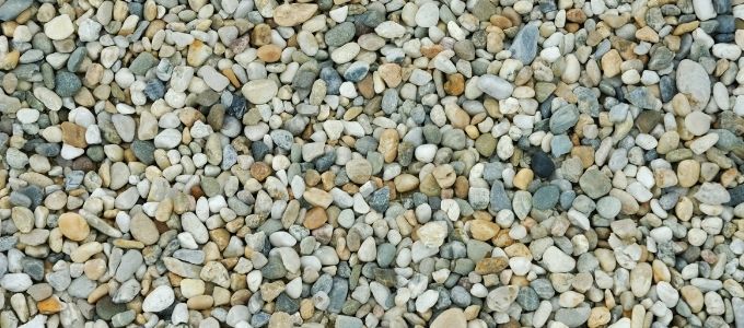 Closeup of typical pea gravel