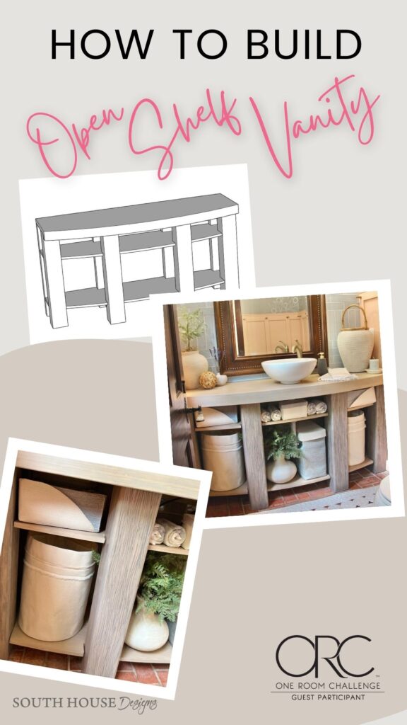 How To Build an Open Shelf Bathroom Vanity - South House Designs