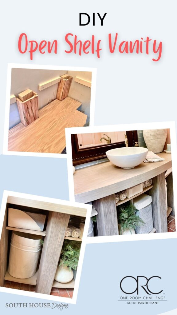 How To Build an Open Shelf Bathroom Vanity - South House Designs