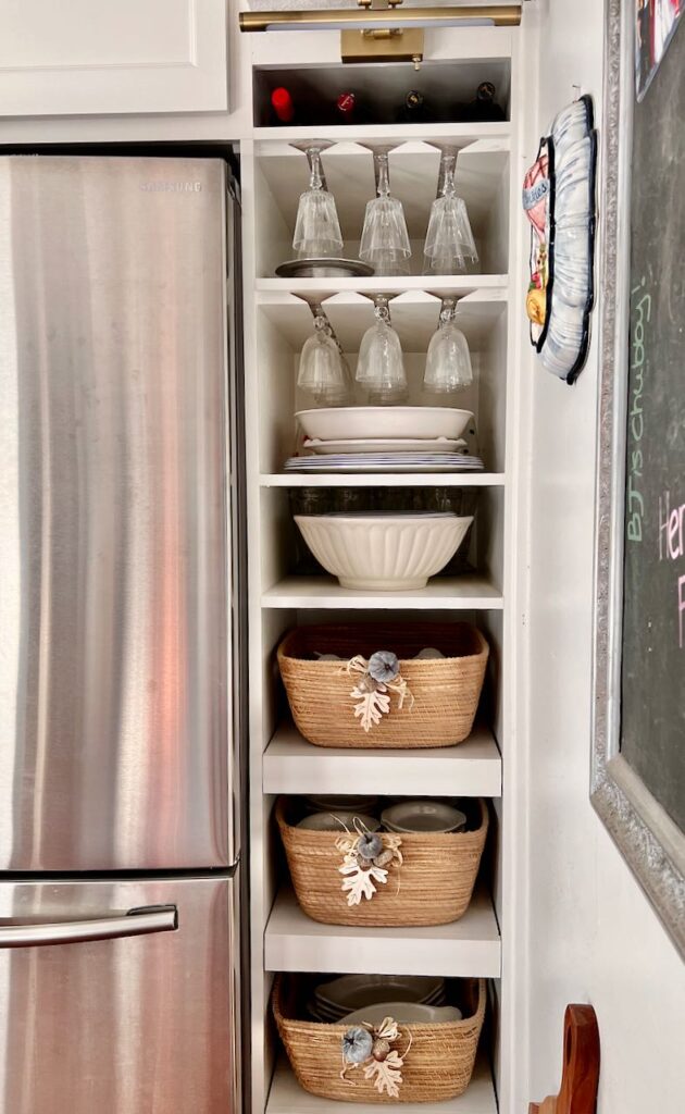 Same kitchen "zone" but with Fall accents on the baskets