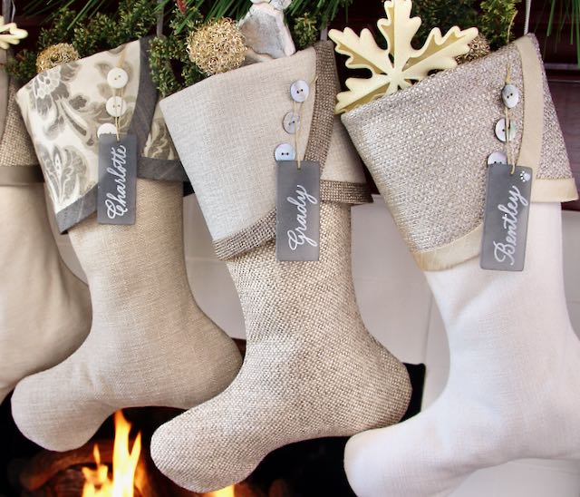 Neutral Christmas Stockings — Not Your Mother’s Silver and Grey!!!