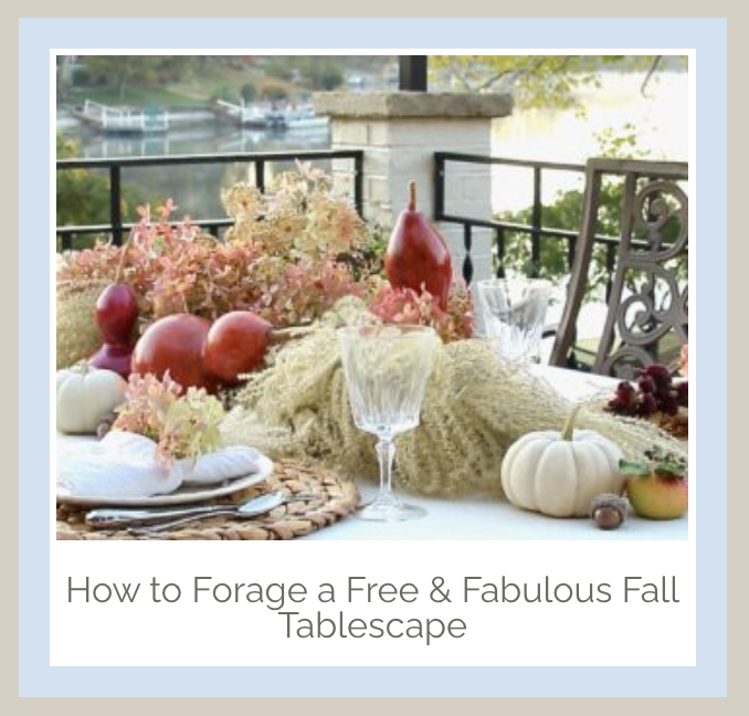 Fall Tablescape with title in a frame