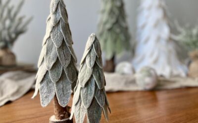 How to Make Small Christmas Trees with Fresh Lambs Ear