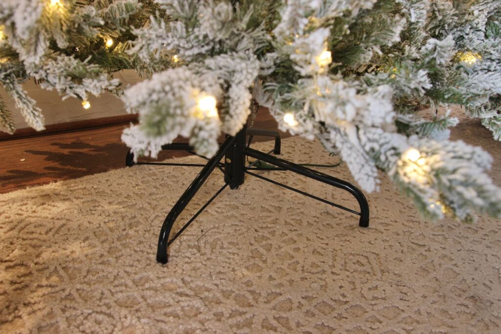 view of 4-legged Christmas tree stand
