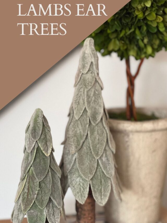 How to Make Tabletop Christmas Trees With Fresh Lambs Ear