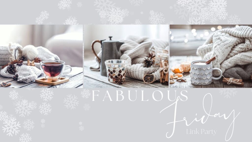 header with three images of warm drinks with cozy throws