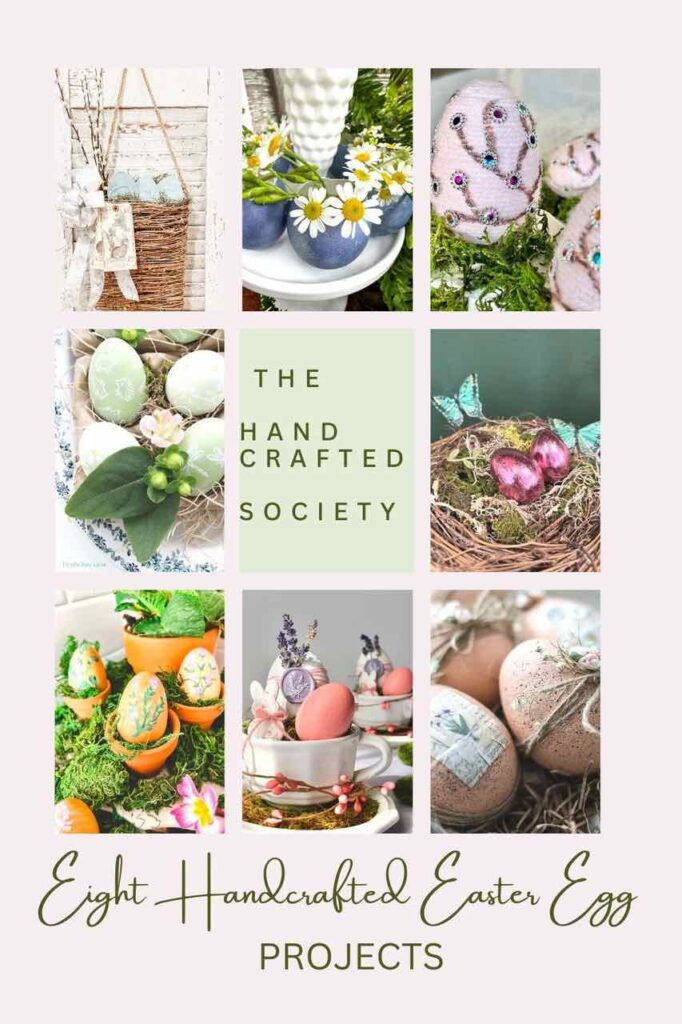 Graphic collage of images from 8 different blog posts about eggs
