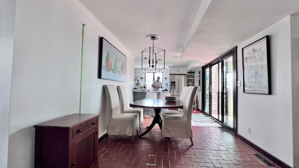 View of the "Before" Dining area from the family. room