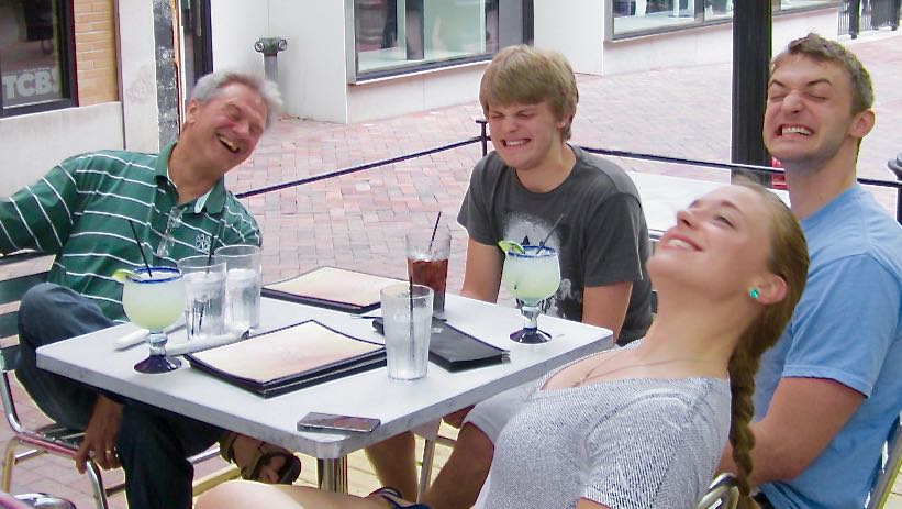 Husband, two sons and a daughter with ridiculous grins to satisfy mom