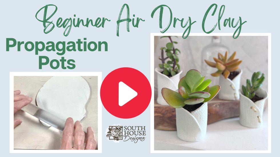 How to Make Sweet Tiny Air Dry Clay Pots for Succulents - South House ...