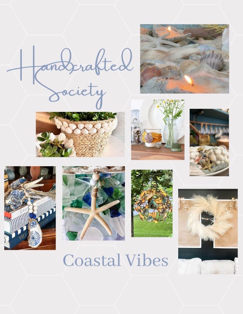 How To Add Sea Shells T0 Baskets for Easy Summer Decor - South House Designs