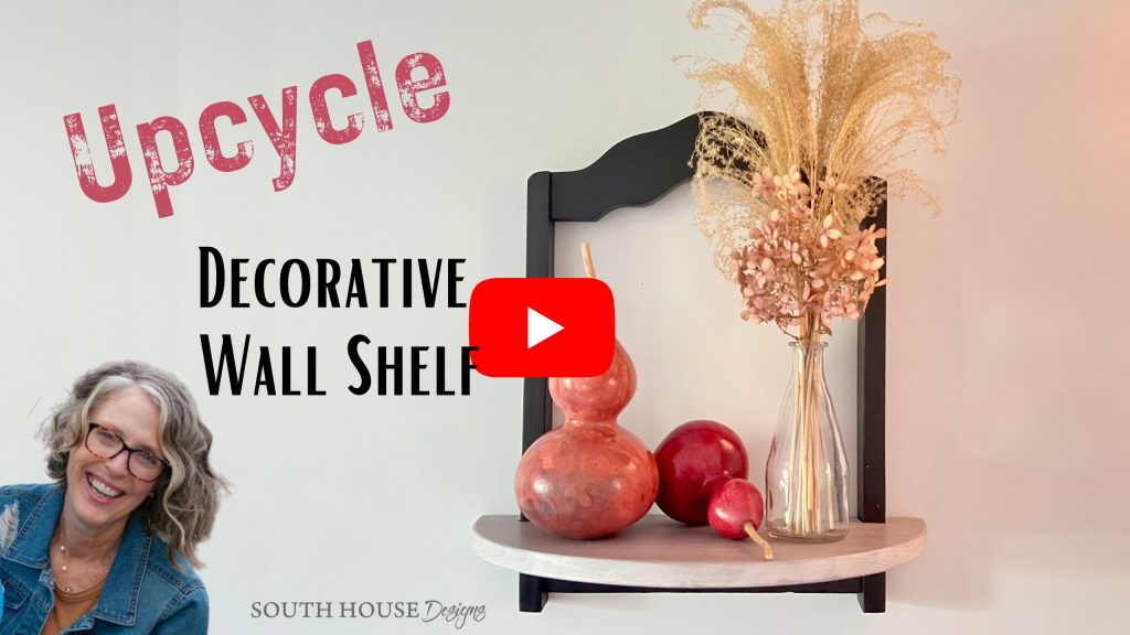 You Tube Cover reads:
Upcycle Decorative Wall Shelf with a Play Button