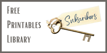 key with a tags that reads "Subscribers" Next to the words "Free Printables Library"