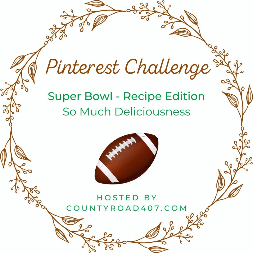 Pinterest Challenge graphic wreath with a football in the middle