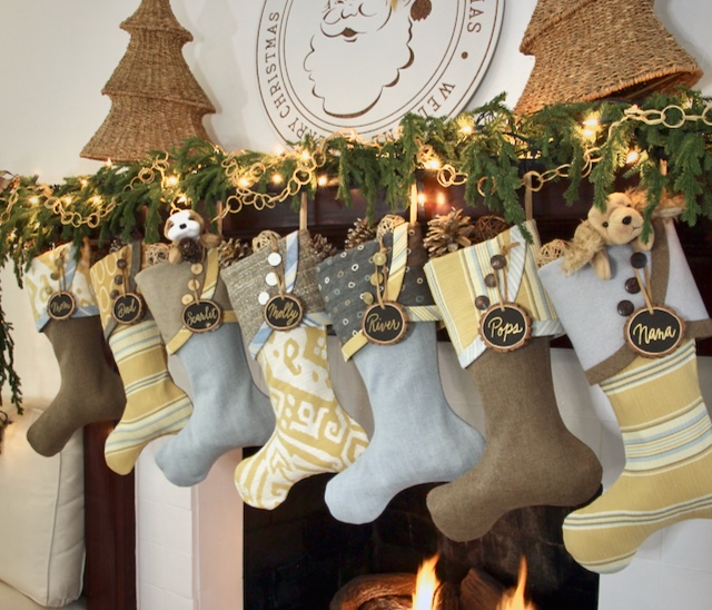 Casual Lake House, Cabin or Coastal Christmas Stockings