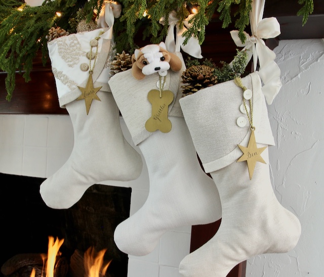 Neutral & Timeless White Christmas Stockings for the Whole Family