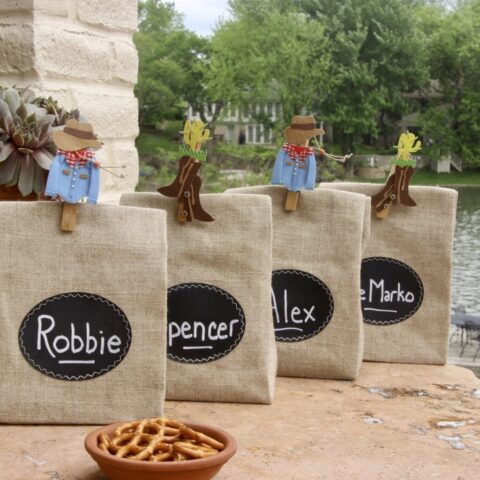 Linen Party Favor bags